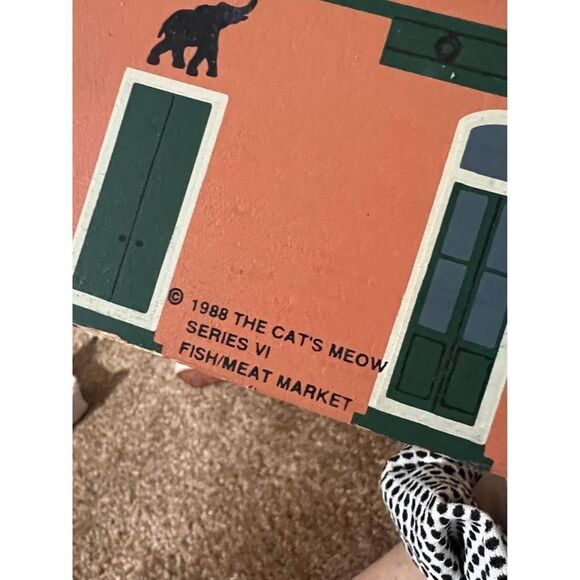 Lot of 3 Cats Meow Series VI 1988 Church/School/Meat Market - Picture 9 of 10